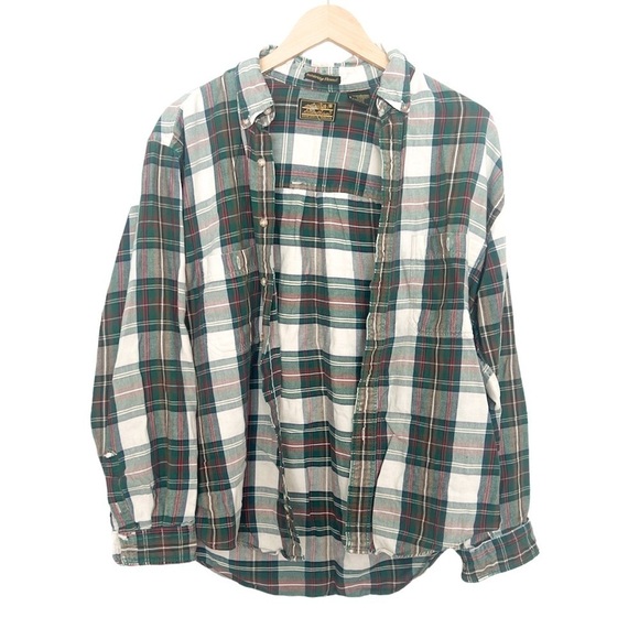 Eddie Bauer Plaid Button Down Shirt Large - Picture 1 of 5
